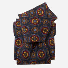 Load image into Gallery viewer, La Vigna - Printed Wool &amp; Silk Tie - Navy
