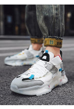 Load image into Gallery viewer, Mens Luxury Sneakers Casual Sports Trainer Race White Shoes Fashion Running Modern Sneakers Autumn Breathable Trendy Mens Walking Casual Sneakers
