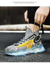 Load image into Gallery viewer, Mens Luxury Sneakers Casual Sports Trainer Race White Shoes Fashion Running Modern Sneakers Autumn Breathable Trendy Mens Walking Casual Sneakers
