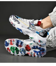 Load image into Gallery viewer, Mens Luxury Sneakers Casual Sports Trainer Race White Shoes Fashion Running Modern Sneakers Autumn Breathable Trendy Mens Walking Casual Sneakers
