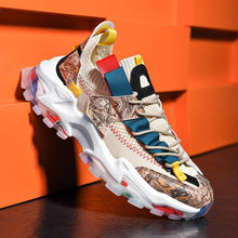 Load image into Gallery viewer, Mens Luxury Sneakers Casual Sports Trainer Race White Shoes Fashion Running Modern Sneakers Autumn Breathable Trendy Mens Walking Casual Sneakers
