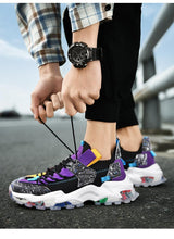 Load image into Gallery viewer, Mens Luxury Sneakers Casual Sports Trainer Race White Shoes Fashion Running Modern Sneakers Autumn Breathable Trendy Mens Walking Casual Sneakers
