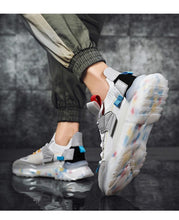 Load image into Gallery viewer, Mens Luxury Sneakers Casual Sports Trainer Race White Shoes Fashion Running Modern Sneakers Autumn Breathable Trendy Mens Walking Casual Sneakers
