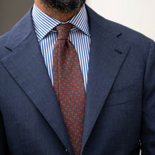 Load image into Gallery viewer, Parma - Printed Madder Silk Tie - Barn Red
