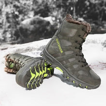 Load image into Gallery viewer, Mens Outdoor Sports Hiking Boots Wear Resisting Work Shoes Footwear Mountain Sport Mid-Cut Black Hiking Boots Outdoor Mountaineering Outdoor Winter Shoes
