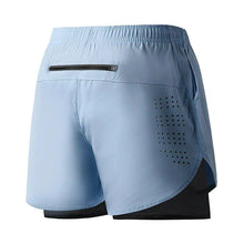 Load image into Gallery viewer, Men's Running Shorts Quick-drying Fitness Black Double Layer Shorts Men New Sport Workout Training Bodybuilding Short Pants

