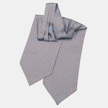 Load image into Gallery viewer, Navona - Silk Ascot Cravat Tie - Azure
