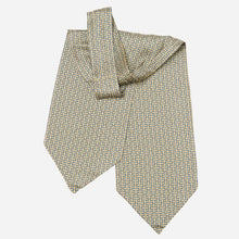Load image into Gallery viewer, Condotti - Silk Ascot Cravat Tie - Yellow and Blue
