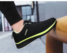 Load image into Gallery viewer, Mens Sport Running Sneakers Fashion Men Casual Shoes Breathable Shoes Walking Sneakers Men's Tennis Black Sneakers Trainers Mesh Flat Breathable Summer Walking Beach Mesh Design
