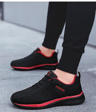 Load image into Gallery viewer, Mens Sport Running Sneakers Fashion Men Casual Shoes Breathable Shoes Walking Sneakers Men's Tennis Black Sneakers Trainers Mesh Flat Breathable Summer Walking Beach Mesh Design
