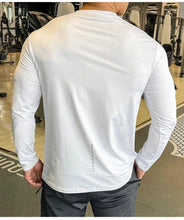 Load image into Gallery viewer, Men's Sports Fitness Long Sleeve Outdoor Badminton Quick Dry Training Shirt Casual Thin Running Top Bodybuilding Sportswear
