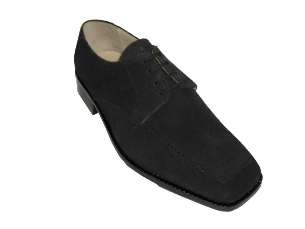 Men's Suede Leather Black Oxford Lace-Up Formal Dress Shoes