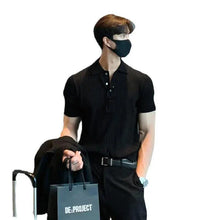 Load image into Gallery viewer, Men's Textured Knit Lapel Polo
