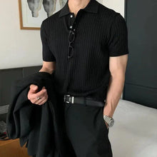 Load image into Gallery viewer, Men's Textured Knit Lapel Polo

