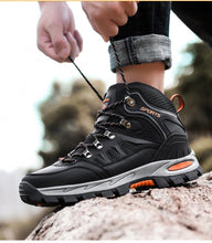 Load image into Gallery viewer, Mens Winter Snow Boots Waterproof Leather Super Warm Men's Boots Outdoor Hiking Boots Ankle Snow Hiking Boots Warm Water Resistant Non Slip Soft Lined Design
