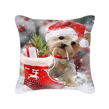 Load image into Gallery viewer, Merry Christmas Cushion Covers Snowman Christmas Santa Pillow Covers Santa Claus Pillow Covers Christmas Tree Santa Deer Printed Pillow Cover Home Decor Pillowcase For Couch 45X45CM
