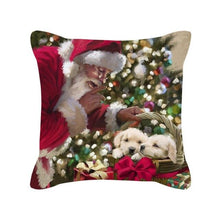 Load image into Gallery viewer, Merry Christmas Cushion Covers Snowman Christmas Santa Pillow Covers Santa Claus Pillow Covers Christmas Tree Santa Deer Printed Pillow Cover Home Decor Pillowcase For Couch 45X45CM
