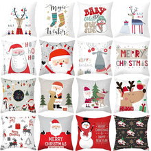 Load image into Gallery viewer, Merry Christmas Decoration Xmas Gift New Year For Home Reindeer Santa Claus Xmas Series Cushion Cover Case Pillow Custom Zippered Square Pillowcase Tree Cushion Cover Christmas Ornament

