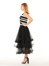 Load image into Gallery viewer, Mesh Skirt With Tiered Ruffle
