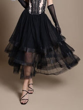 Load image into Gallery viewer, Mesh Skirt With Tiered Ruffle
