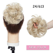 Load image into Gallery viewer, Messy Bun Scrunchy Hair Bun Fake Hair Synthetic Women Chignon Elastic Hair Band Hairpieces For Women Updo Donut Chignon Clip in Hair Extension For Volumized Hair Buns For Girls
