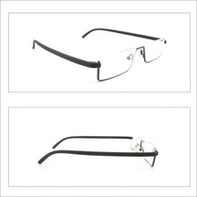Load image into Gallery viewer, Metal Anti Blue Light Reading Glasses Men Half Frame Prescription Eyeglasses Male  Eyewear With Case For Men And Women Unisex Stylish Eyeglasses Glasses Clear Lens +1.75
