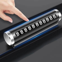 Load image into Gallery viewer, Metal Car Temporary Parking Card Universal Rotate Phone Number Plate Aluminum Stickers Park Stop in Car-styling Car Temporary Parking Card Metal Car Temporary Parking Card Universal Rotate Phone Number Plate Aluminum Stickers Auto Accessories

