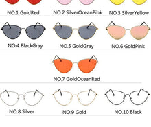 Load image into Gallery viewer, Metal Round Sunglasses Retro Design Sunglasses For  Women New Cat Eye Glasses For Women New Popular Eyeglasses For Female Ladies  Cat Eye Retro Sunglasses
