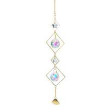 Load image into Gallery viewer, Metallic Hoop Moon Sun Wind Chimes K9 Crystal Prisms Hanging Sun-catcher Rainbow Chaser Window Curtains Pendant Home Decor Gifts For Wall Hanging Decor Room Home Photography Prop
