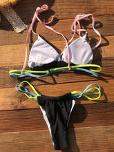 Load image into Gallery viewer, Micro Bikini Set For Women Black Blue Green Pink String Swimwear Women's Halter String Triangle Bikini Set Charming Swimwear Two Piece Swimsuit Women's Swimsuit Push Up Bathers Bathing Suit Bikinis

