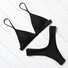 Load image into Gallery viewer, Micro Mini Bikini Swimwear Women Halter Push Up Bikini Set Padded Bra  Women's Underwired Triangle Bathing Two Pieces Swimsuit Bikini Set  Swimsuit Bandage Swim Suit
