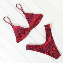 Load image into Gallery viewer, Micro Mini Bikini Swimwear Women Halter Push Up Bikini Set Padded Bra  Women's Underwired Triangle Bathing Two Pieces Swimsuit Bikini Set  Swimsuit Bandage Swim Suit
