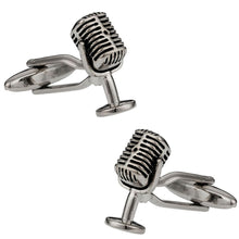 Load image into Gallery viewer, Microphone Cufflinks - Singer Gift
