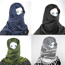 Load image into Gallery viewer, Military Arab Keffiyeh Shemagh Scarf Cotton Winter Shawl Neck Warmer Cover Head Wrap Windproof Tactical Camping Scarf Men Women Shemagh Keffiyeh Men Arab Kufiyah Keffiyeh Arabic Muslim Head Wrap Men Scarf Shawl
