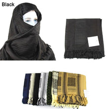 Load image into Gallery viewer, Military Arab Keffiyeh Shemagh Scarf Cotton Winter Shawl Neck Warmer Cover Head Wrap Windproof Tactical Camping Scarf Men Women Shemagh Keffiyeh Men Arab Kufiyah Keffiyeh Arabic Muslim Head Wrap Men Scarf Shawl
