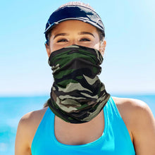 Load image into Gallery viewer, Military Tactical Bandana Summer Face Scarves Polyester Camo Anti-UV Windproof Soft Neck Gaiter Cover for Men Women Neck Gaiter Unisex Face Scarf Cover Cooling Thin Breathable Lightweight Sun Protection for Cycling Fishing Hiking Running
