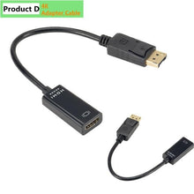 Load image into Gallery viewer, Mini DisplayPort To HDMI-compatible Adapter Male To Female Converter DP To HD Display Port 4K Cable Adapter Video Audio Compatible For PC And Laptop
