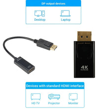 Load image into Gallery viewer, Mini DisplayPort To HDMI-compatible Adapter Male To Female Converter DP To HD Display Port 4K Cable Adapter Video Audio Compatible For PC And Laptop
