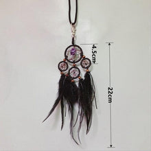 Load image into Gallery viewer, Mini Dream Catcher With Natural Feather Wind Chime Hanging Handmade Lace Feathers Bead Dream Catcher Wind Chimes Hanging Home Room Decoration Car Pendant Ornament Craft Dreamcatcher For Gift Memorial Festival Photography

