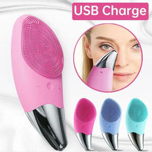 Load image into Gallery viewer, Mini Electric Silicone Facial Cleansing Brush Gentle Exfoliating Massager for all skin types Skin Care Tools
