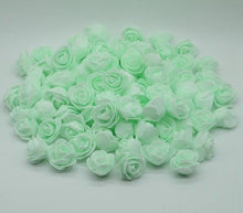 Load image into Gallery viewer, Mini Fake Rose Flower Heads 50/100/200 Pieces Teddy Bear of Roses 3cm Foam Wedding Flowers Accessories Make Bridal Hair Clips Headbands Dress
