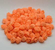 Load image into Gallery viewer, Mini Fake Rose Flower Heads 50/100/200 Pieces Teddy Bear of Roses 3cm Foam Wedding Flowers Accessories Make Bridal Hair Clips Headbands Dress
