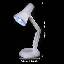 Load image into Gallery viewer, Mini LED Portable Solid Night Reading Desk Decoration Eye Protection Battery Table Lamp Home Model Kids Study Reading Light Tool Cute Study Lamps for Bedroom Décor
