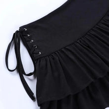 Load image into Gallery viewer, Mini Skirt Girls Sweet Black High Waist Pleated Skirt Cute Dark Lightweight Simple Design Skirts
