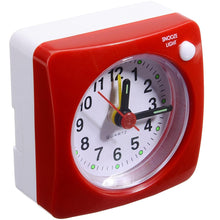 Load image into Gallery viewer, Mini Square Plastic Student Alarm Clock Silent Snooze Bedside Needle Alarm Clock Analog Alarm Clock Battery Operated for Heavy Sleepers Adults Bedrooms Bedside Kids Elderly Non Ticking Alarm Clocks with Non Ticking Portable Home Travel Alarm Clock
