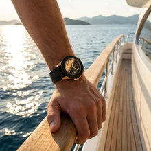 Load image into Gallery viewer, Minimalist Quartz Watch - The Dark Night Rose Gold Edition
