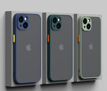 Load image into Gallery viewer, Minimalistic Shockproof Armor Case For iPhone 13 14 12 11 Pro Max XR XS X Luxury Silicone Bumper Clear Hard Cover Mini Luxury Silicone Bumper Clear Hard Cover
