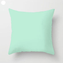 Load image into Gallery viewer, Mint Green Cushion Cover Pillowslip Home Supplies Decorative Fresh Mint Green Gray Watercolour Stripes Generic Solid Decorative Bedroom Pillow Cases Covers Pillow Case Simple Living Room
