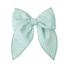 Load image into Gallery viewer, Mint Stripe Darling Hair Bow
