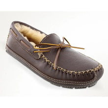 Load image into Gallery viewer, Minnetonka Sheepskin Moose Slipper - Mens Slippers
